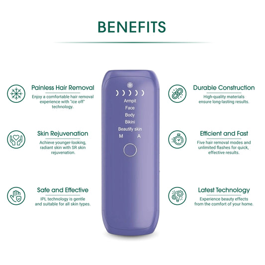 NovaTherapy™ IPL – Painless Hair Removal at Home   Say goodbye to unwanted hair with salon-grade IPL technology. Visible results, silky-smooth skin, and zero pain — all from the comfort of home.